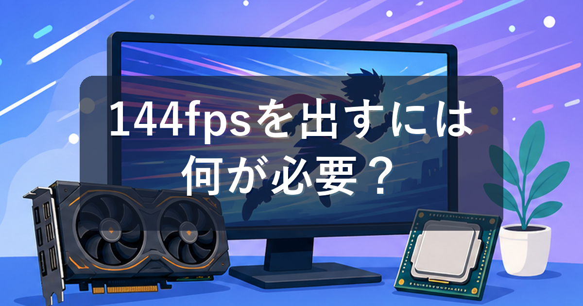 144fpsを出すには何が必要?グラボ・CPUの目安を初心者向けに解説