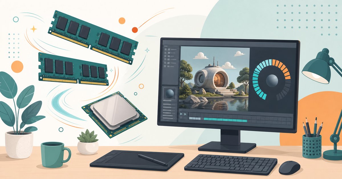 3DCG制作に必要なメモリとCPUの容量イメージ
