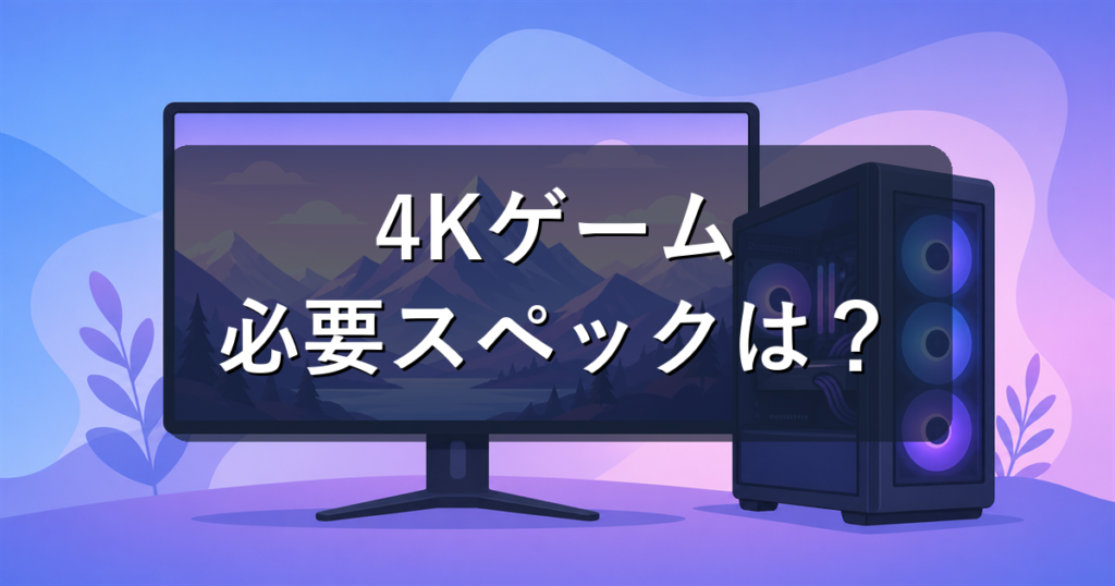 4Kでゲームするのに必要なゲーミングPCスペックを解説