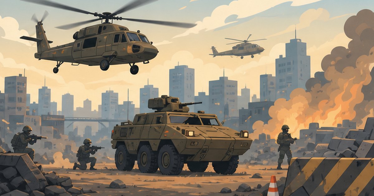 バトルフィールド6の大規模戦闘をイメージしたイラスト