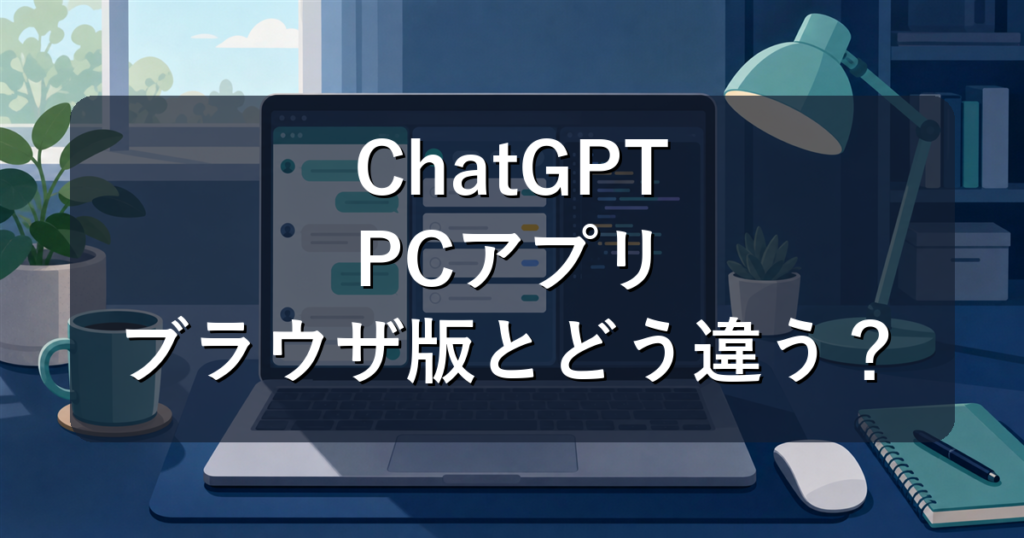 ChatGPTデスクトップアプリとは？ブラウザ版との違いと使い方を解説