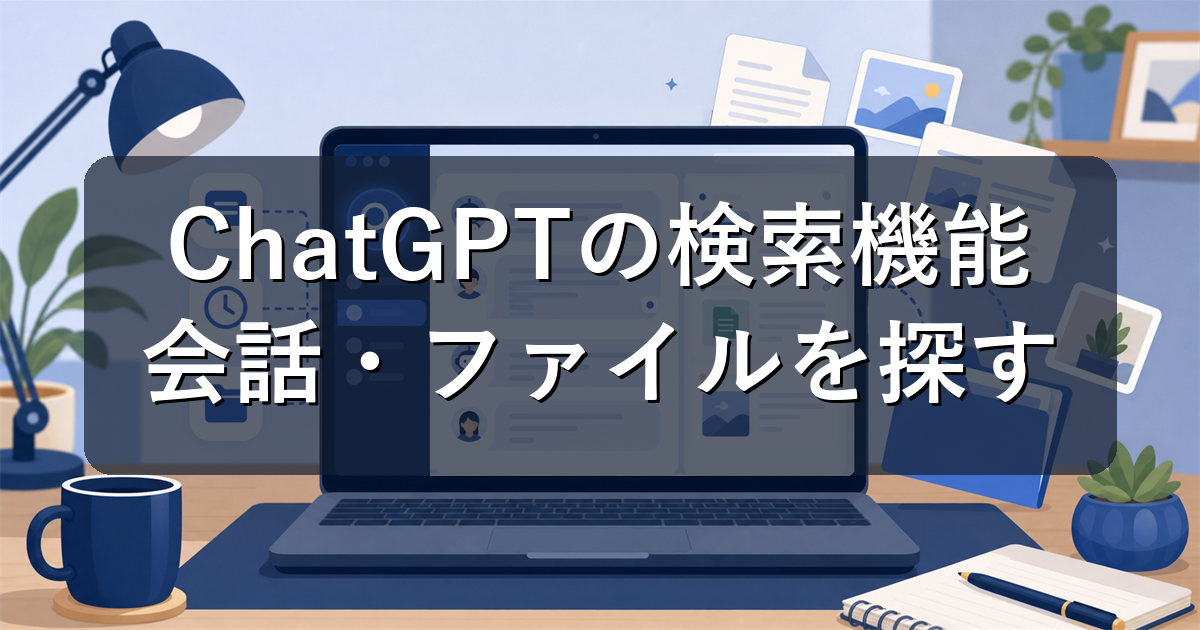 ChatGPTの検索機能とは?過去の会話や画像・ファイルを探す方法
