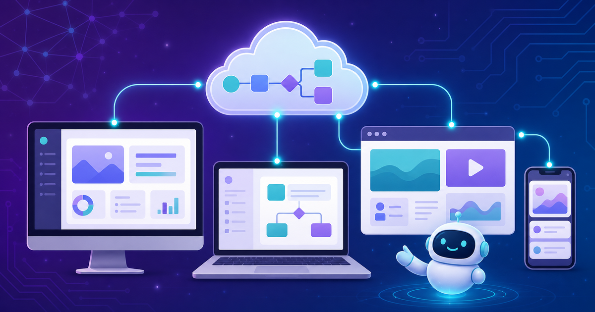 デスクトップ・Web・モバイルでChatGPT Workを利用するイメージ
