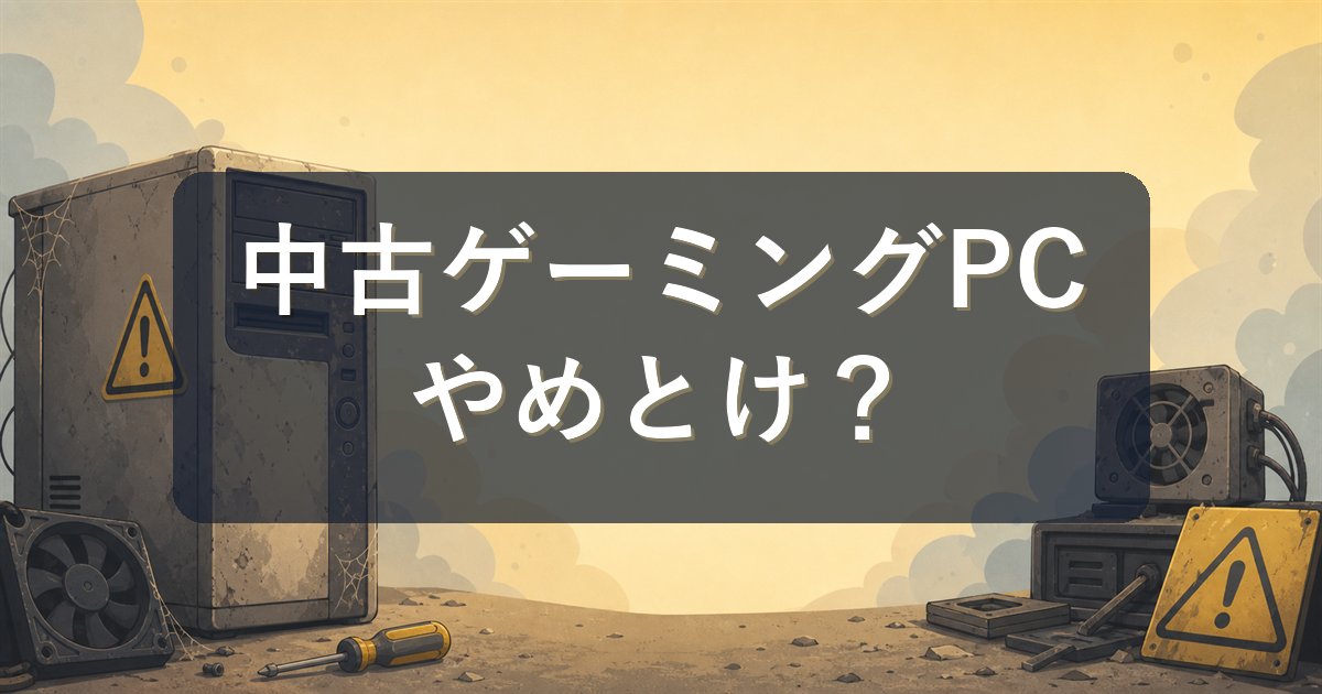 中古ゲーミングPCはやめとけと言われる理由5つ|新品BTOとの違いを比較