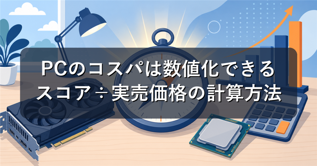 PCのコスパは数値化できる｜PassMarkスコア÷実売価格の計算方法と使い方