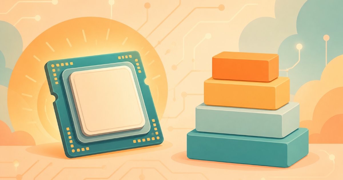 AMD RyzenのCPUと性能グレードのイメージイラスト