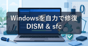 DISM restorehealthでWindows修復|sfcとの正しい順番