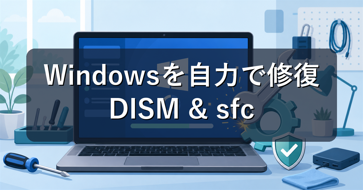 DISM restorehealthでWindows修復|sfcとの正しい順番