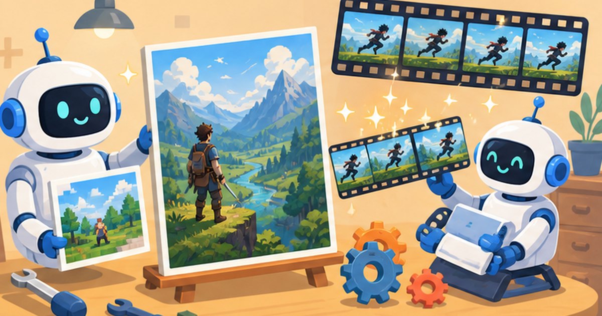 アップスケーリングとフレーム生成というDLSSの2つの仕組みを表すイメージイラスト