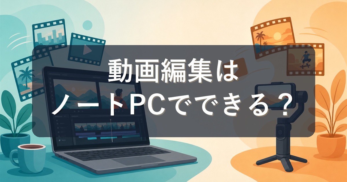 動画編集はノートパソコンでもできる?デスクトップとの違いと後悔しない選び方