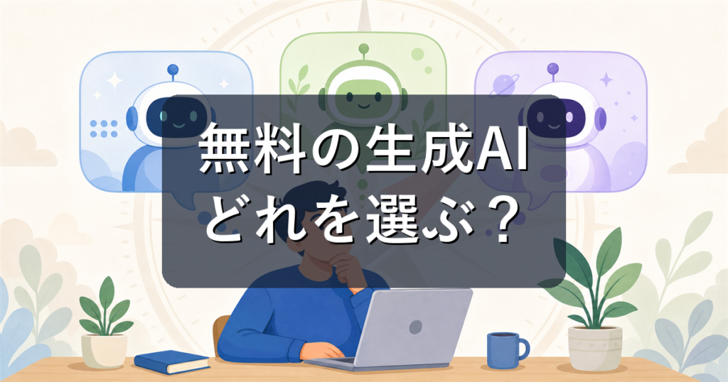 無料の生成AIはどれがいい？ChatGPT・Gemini・Claudeの選び方