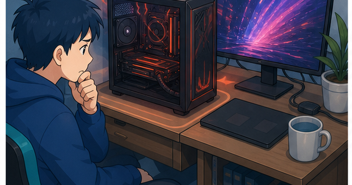 ガレリア PCを順番に確認するイメージ