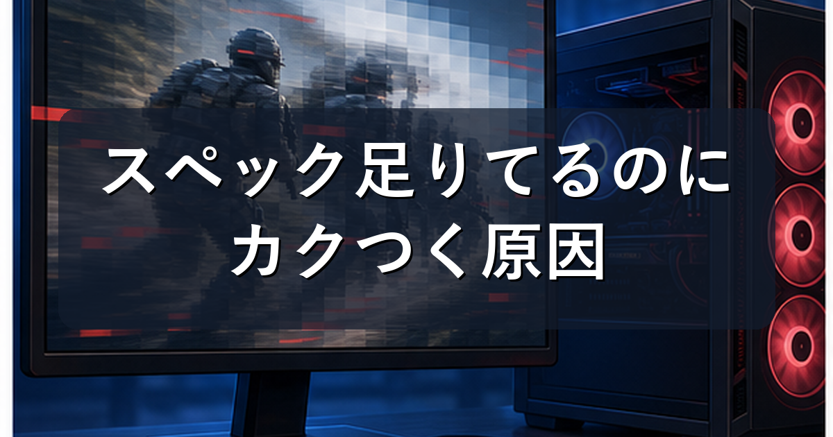 スペックは足りてるのにPCゲームがカクつく原因と直し方|設定・温度・回線を順番に確認
