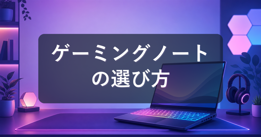 ゲーミングノートPCの選び方｜後悔しないスペックの見方とおすすめモデル