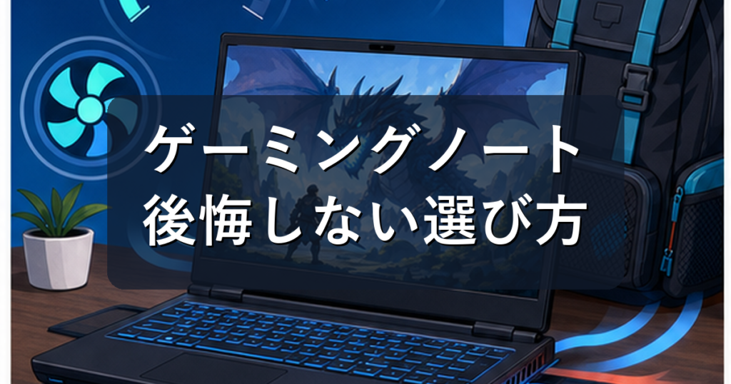 ゲーミングノートPCおすすめの選び方｜後悔しないGPU・熱・重さの見方