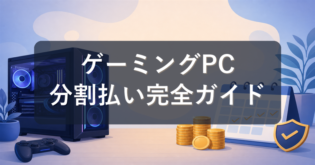 ゲーミングPCの分割払い完全ガイド｜手数料0円の仕組み・月々の目安・賢い買い方を解説