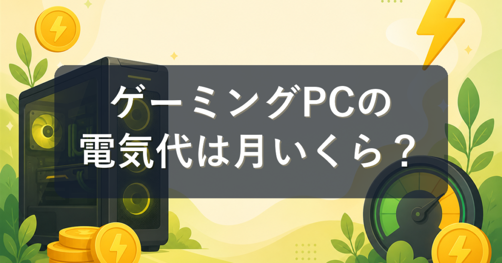 ゲーミングPCの電気代は月いくら？計算方法と節約のコツを解説