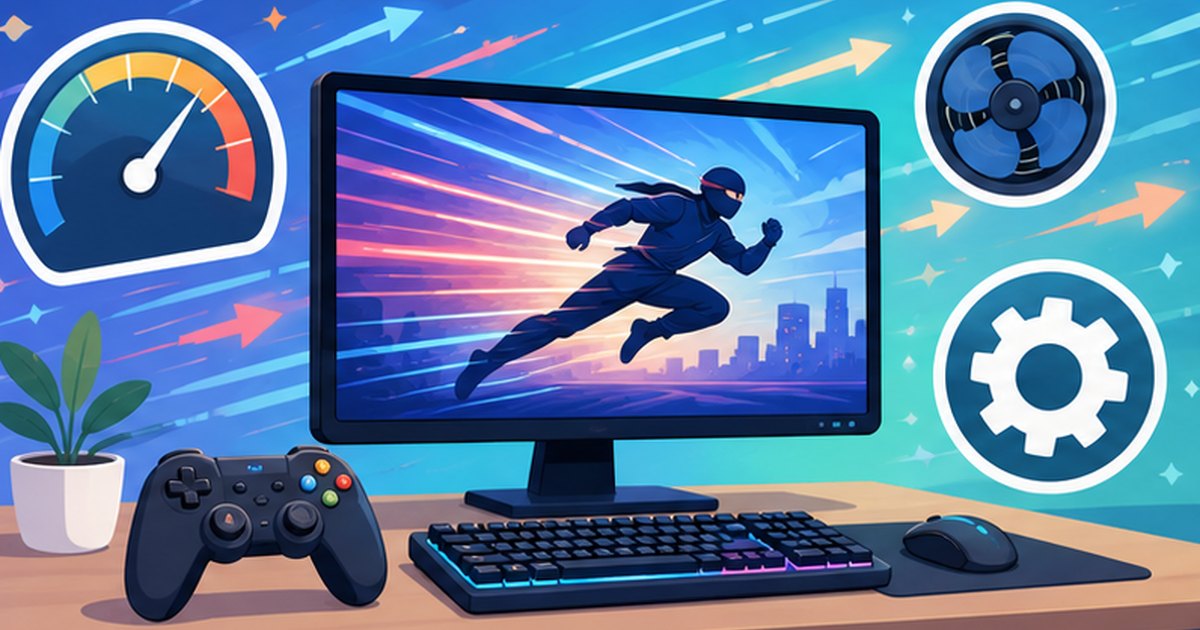 ゲーミングPCの性能を引き出す設定のイメージイラスト
