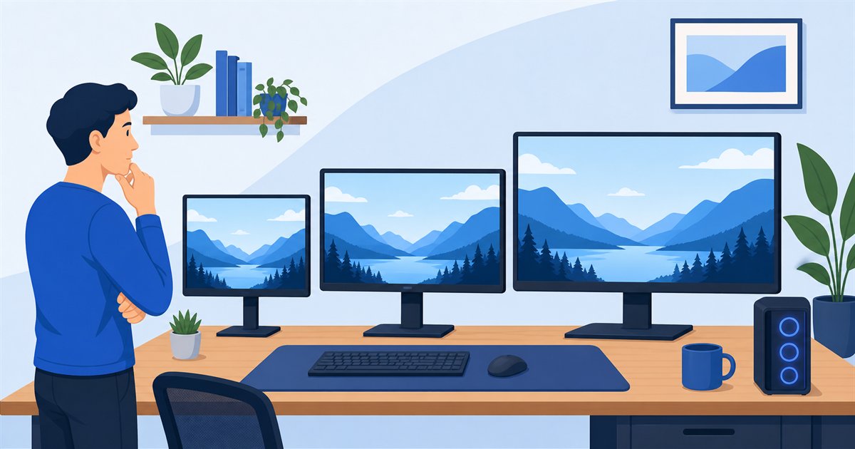 フルHD・WQHD・4Kの解像度を比較するイメージイラスト
