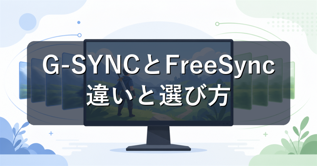 G-SYNCとFreeSyncとは？ティアリングを防ぐ可変リフレッシュレートを初心者向けに解説