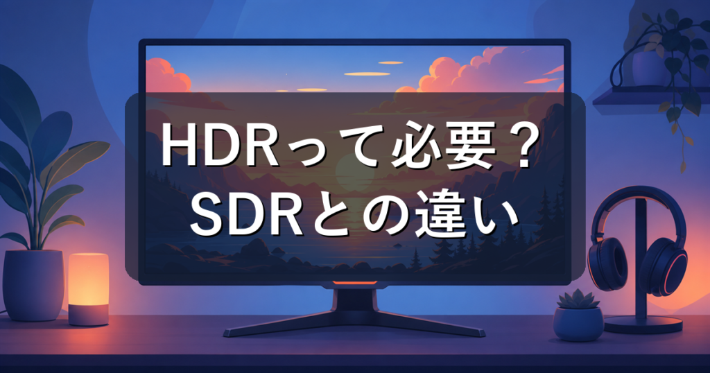 HDRとは？ゲーミングモニターで必要かを初心者向けにやさしく解説