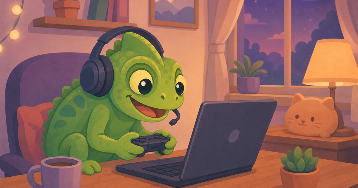 軽量ゲームなので手頃なノートPCでも快適に遊べるイメージ