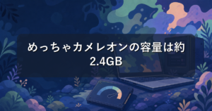 めっちゃカメレオンの容量は約2.4GB|低スペックのノートPCで動く?