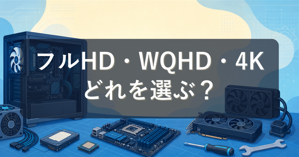 モニター解像度の違いを解説｜フルHD・WQHD・4Kはどれを選ぶべき？
