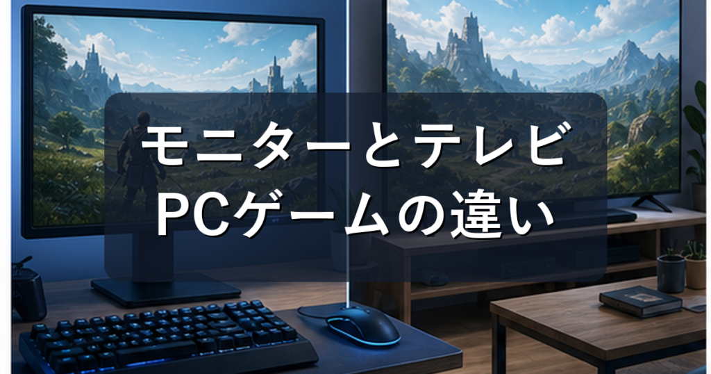 ゲーミングモニターとテレビの違い｜PCゲームにテレビを使ってもいい？