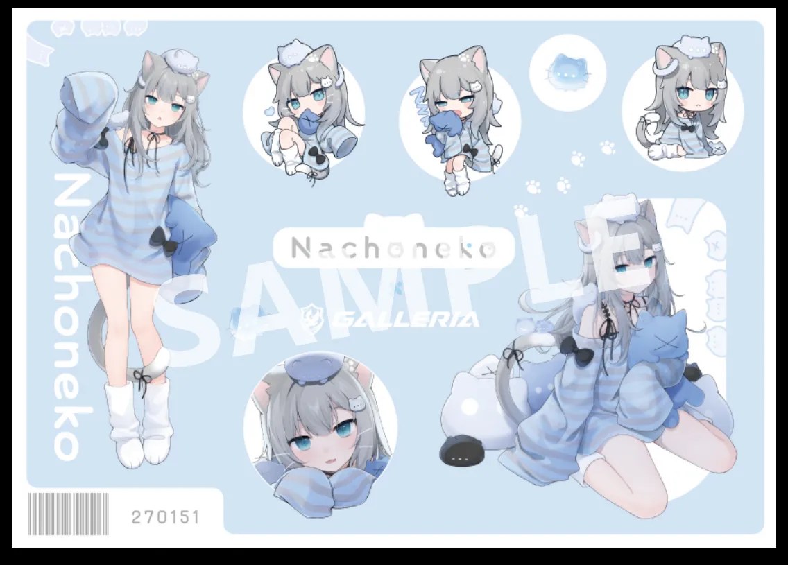 Nachonekoコラボモデルの購入特典A4ステッカー
