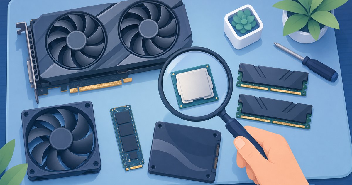 『仁王3』向けゲーミングPC選びで注目するパーツを表すイメージイラスト