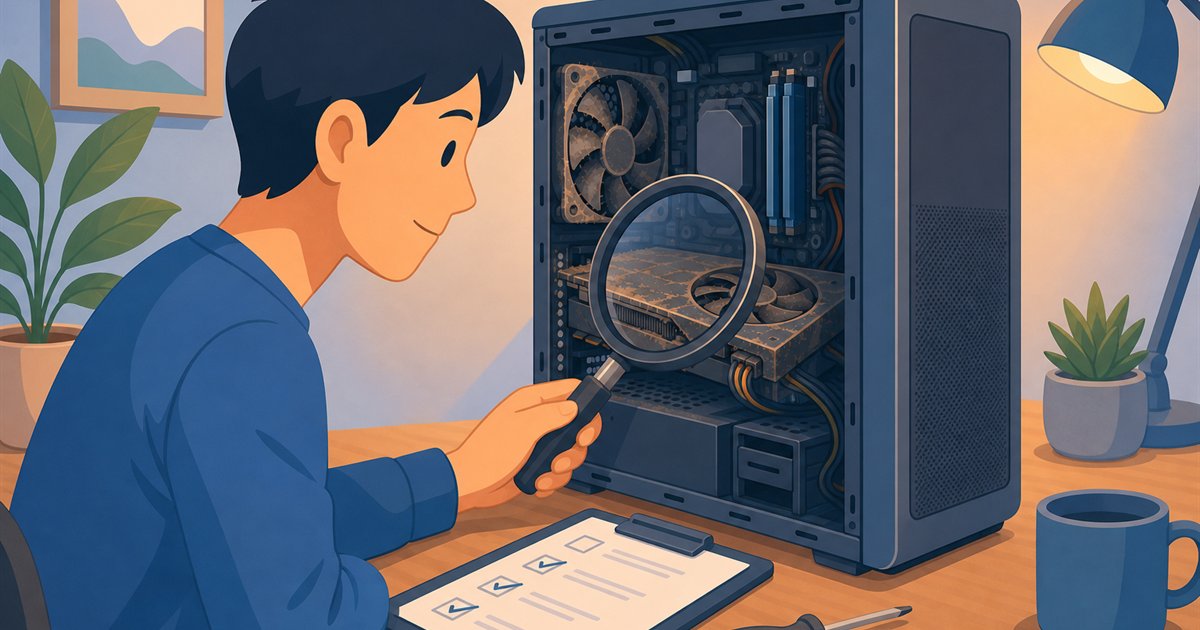 自分のパソコンのスペックを確認するイメージ