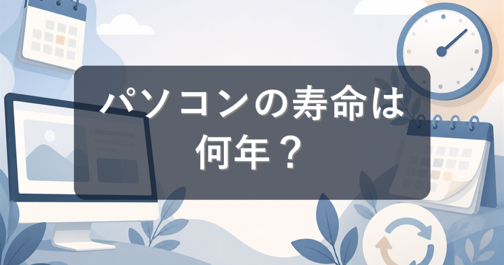 パソコンの寿命は何年？買い替えのサインとタイミングを分かりやすく解説