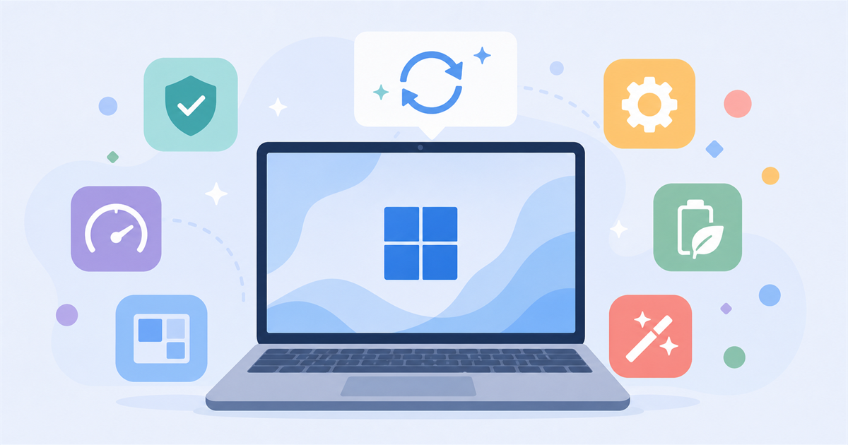 Windows 11の7月アップデートで追加される複数の新機能のイメージ