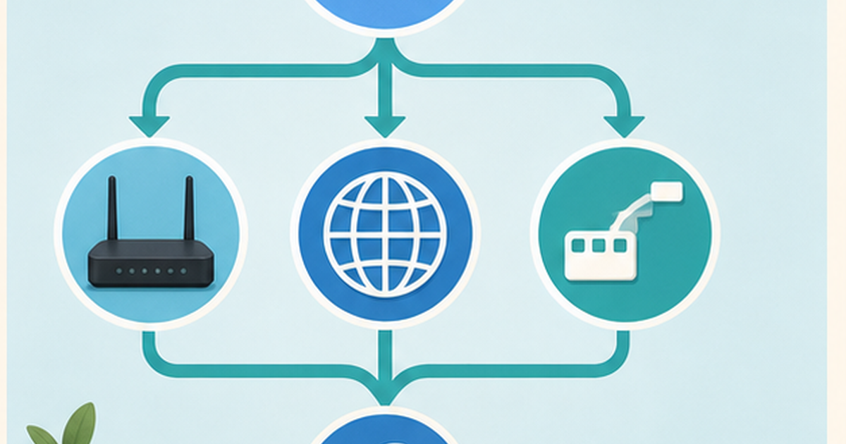 パソコン ネットにつながらないの次の判断をするイメージ