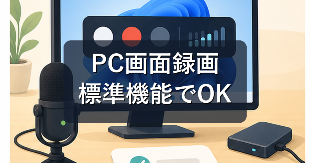PC画面録画のやり方｜Windows11標準機能と失敗しない保存設定