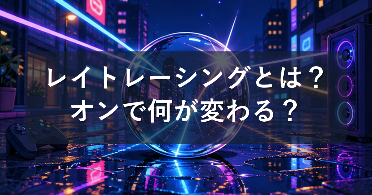 レイトレーシングとは?オンにすると何が変わるかを初心者向けに解説