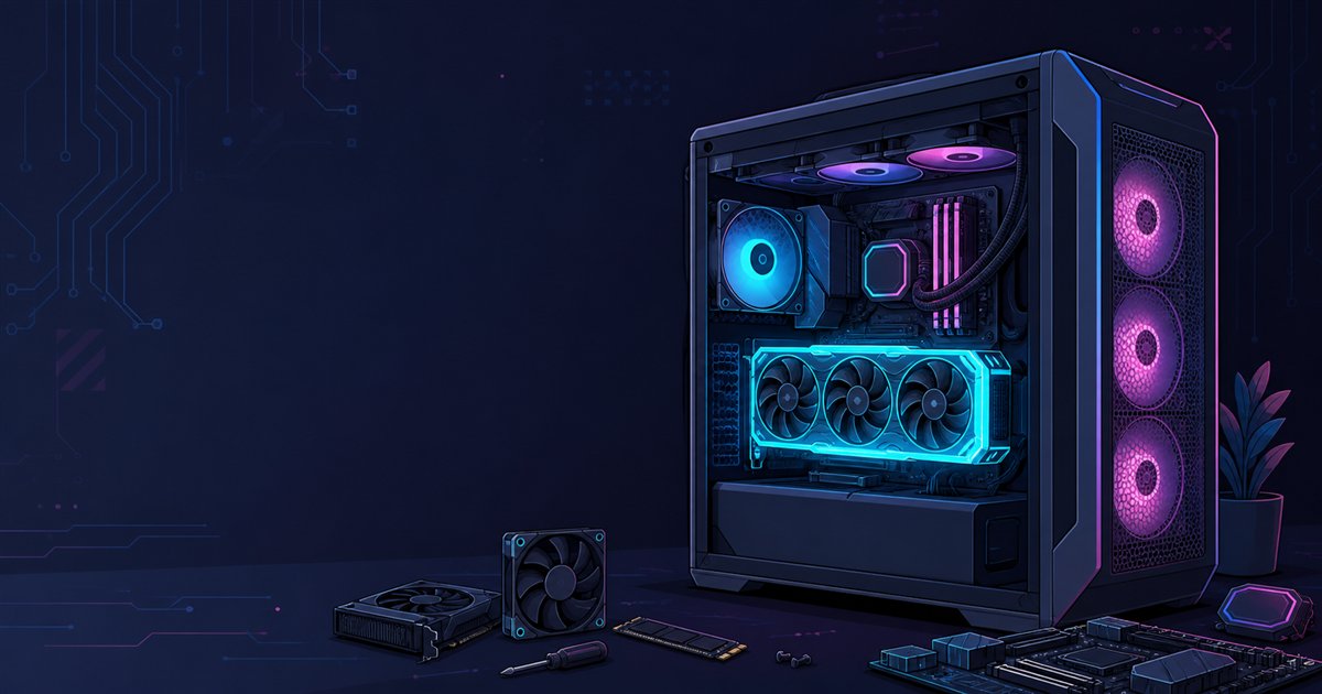 RTX 5060搭載ゲーミングPCのイメージイラスト