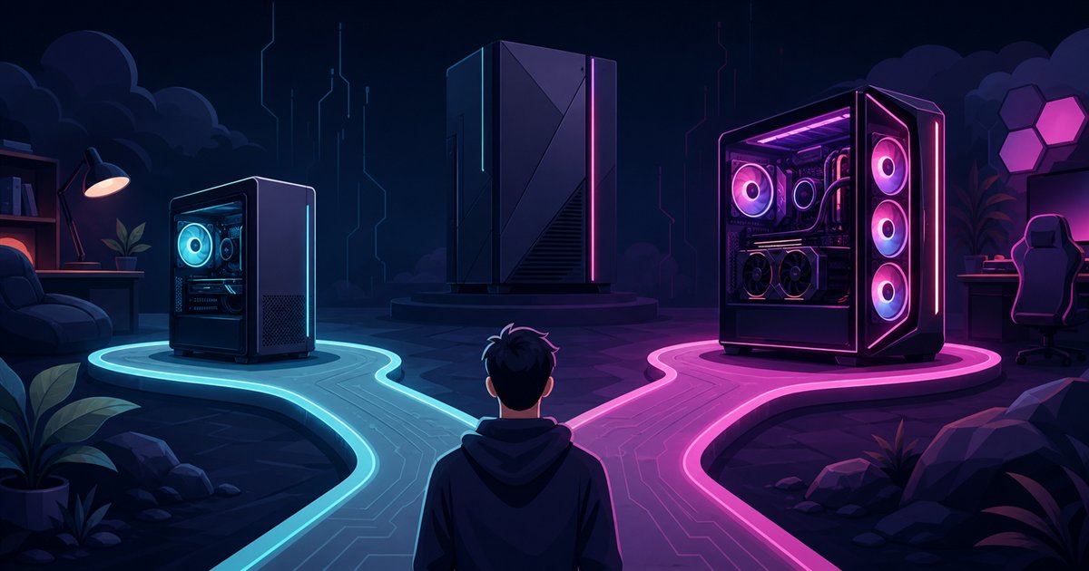 RTX 5060で足りる人と上位GPUを選ぶべき人の分かれ道のイラスト