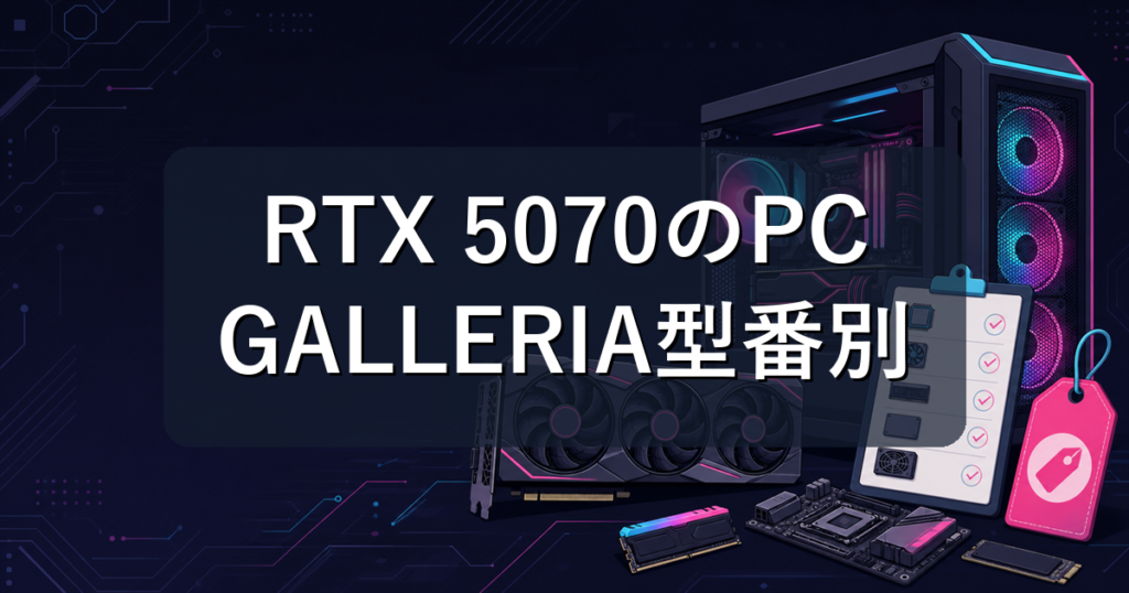 RTX 5070のゲーミングPCはどれ？GALLERIA型番別おすすめと選び方