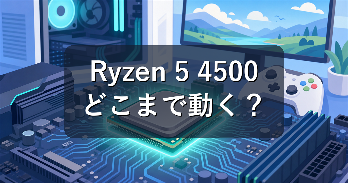 Ryzen 5 4500の性能比較|格安CPUでゲームはどこまで動く?