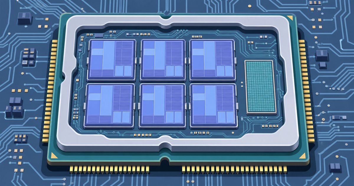 Ryzen 5 4500のコアとキャッシュ構成のイメージ