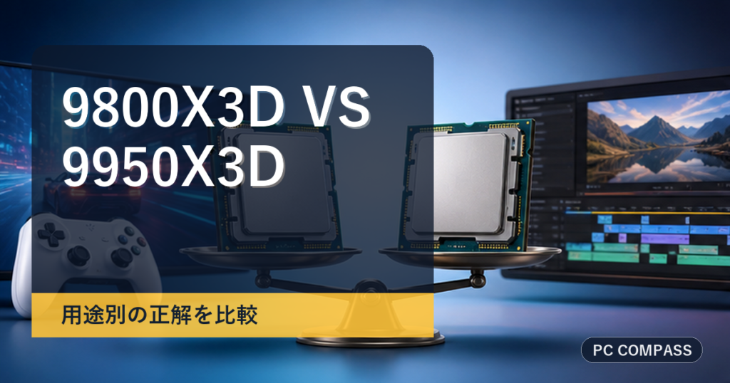 Ryzen 7 9800X3D VS Ryzen 9 9950X3D｜用途別にどっちを選ぶ？