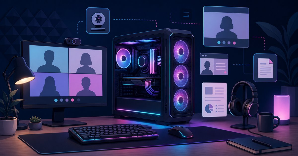 Web会議やOfficeなど仕事用途でゲーミングPCを使うときの注意点のイメージ