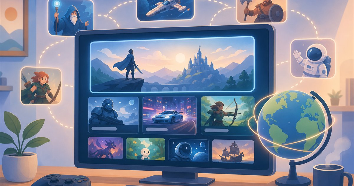 世界中のゲームが集まるSteamストアのイメージ