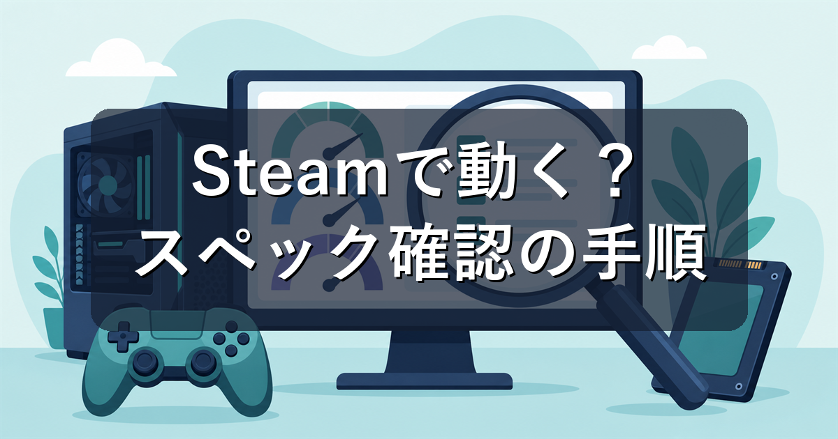 SteamのPCスペック確認方法|動作環境の見方と容量の空け方を解説