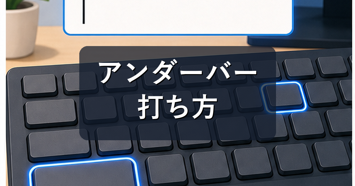アンダーバーの打ち方|キーボードで_が出ない時の確認方法