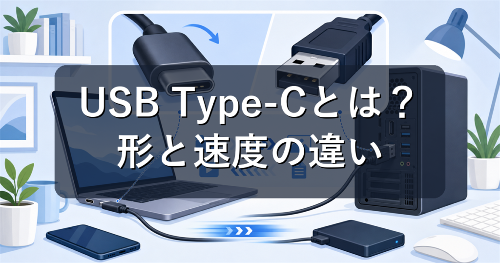 USB Type-Cとは？端子の種類・USB-Aとの違いと見分け方を解説