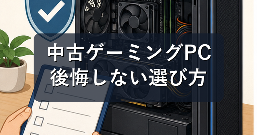 中古ゲーミングPCの選び方｜安さで後悔しないチェック項目と新品との違い
