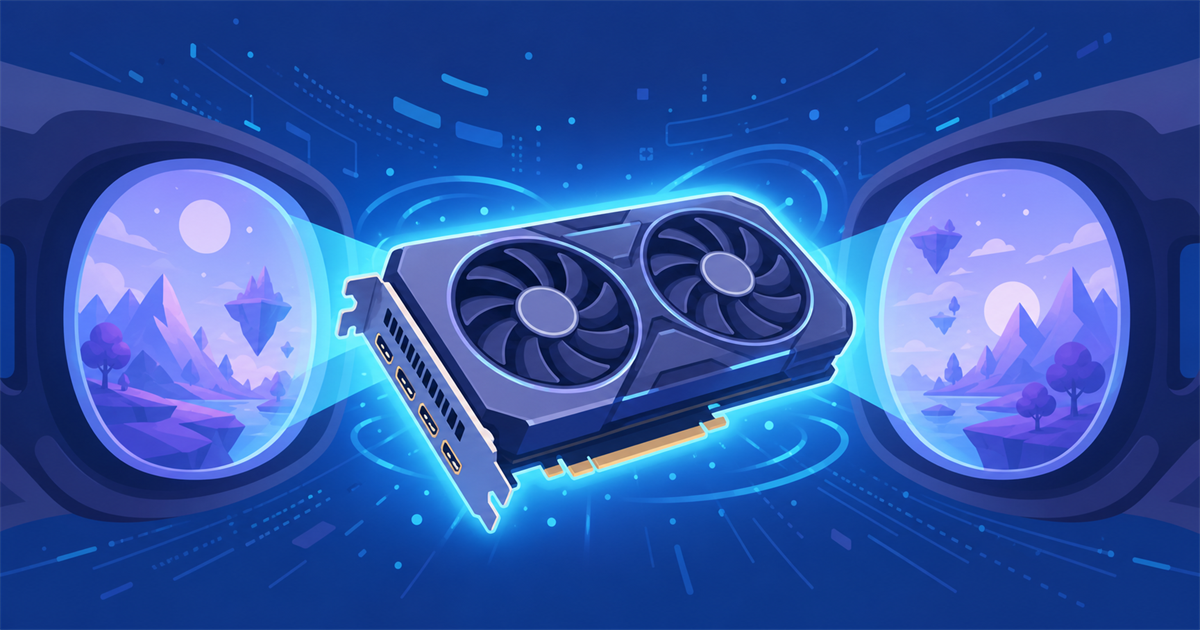 VRで最も負荷がかかるGPU（グラフィックボード）のイメージ